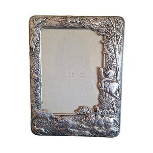 Arthur Court Vintage 1987 Hunt Motif Pewter 5x7 Picture Frame Rare
